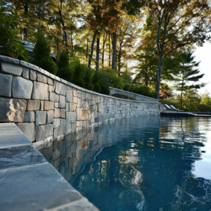 retaining wall with pool in Alabama